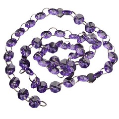 ›1m Acrylic Crystal Beads Strands Wedding Christmas Party Hanging Decor