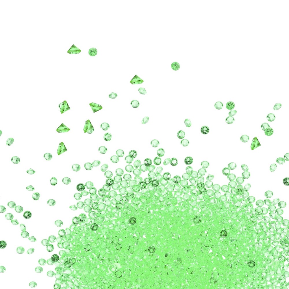 9000-Pack Fake Diamonds Crystal, 4.5mm Mini Clear Acrylic Gems [Light Green]