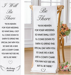 Memorial Wedding Chair Sign for Ceremony Wedding Memorial Sign 14 X 49 Inch save