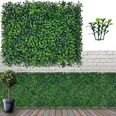 Artificial Grass Wall Backdrop Panels,16 X 12 in 12P(16 sqft) UV-Anti Greener…