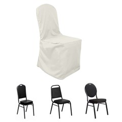 100 IVORY Polyester BANQUET CHAIR COVERS Wedding Ceremony Supplies Event Décor