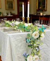 2 Pack Artificial White Rose Vines – 11.8ft Flexible Garland for Wedding Arch…