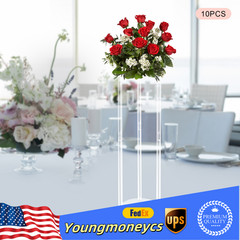10pcs 80cm Acrylic Artificial Flower Vase Stand Wedding Centerpieces Decoration