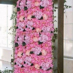 Artificial Flower Wall Panels Artificial Flowers Panels for Decoration 6PCS