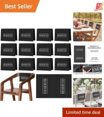 Reserved Signs Polyester 30x45cm 12 Pcs Reusable for Weddings Events Church