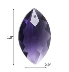 36Pcs 1.5“Chandelier Glass Crystal Lamp Prism Hang Pendant Suncatcher Horse Eye