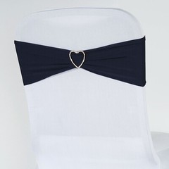 10 Navy Blue Spandex STRETCHABLE CHAIR SASHES Wedding Party Decorations SALE