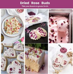 8 oz/226 g-Dried Rose Petals & Dried Rose Buds – Natural & Edible Grade |