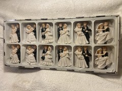 Wedding Magnets Decor Bride Groom Mr Mrs Lot of 12 New In Box