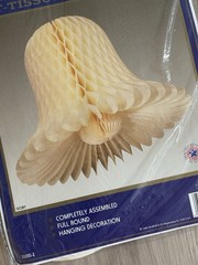 4 Vintage 1988 Honeycomb Bless Ivory In Color 15” Art Tissue Decoration Wedding