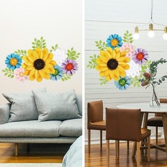 12 Pcs Floral Paper Flowers Wall Decor 3D Sunflower Backdrop Party Wedding Home
