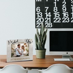 He Asked, She Said Yes Wedding Picture Frame 5×7 – Engagement Gifts for Coupl…