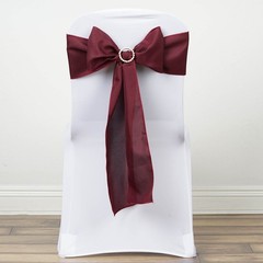 10 Burgundy Polyester CHAIR SASHES Ties Bows Wedding Party Ceremony Decorations