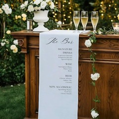 Personalized Wedding Bar Fabric Sign Signature Cocktails