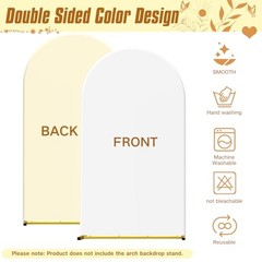 Wedding Arch Covers Stretchy Backdrop(6ft/6.6/7.2ft) Set of 3 7.2FT/6.6FT/6FT