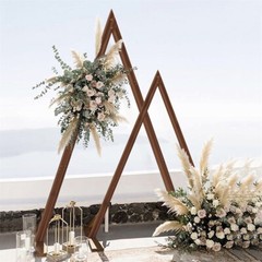 2X Heavy Duty Triangle Wedding Arch Backdrop Stand Flower Balloon Banquet Archwa