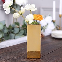 GOLD 6″ Ceramic I Symbol Flower VASE Table Centerpiece Party Events Decorations