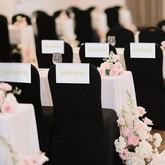 6 Pcs Reserved Seating Signs Reserved Chair Sign Printed Placeholder for Church