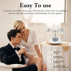 Plifoew Audio Guest Book Wedding Phoneaudio Guestbook Phone Vintage Style Audio