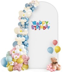 7.2 ft Arch Backdrop Cover (No Arch Stand) – Double-Sided 7.2×4 ft (HxW) White