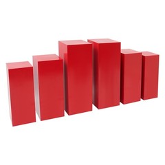 6* Red Display Pedestal Stands Cuboid Cake Flower Decor Display Holder Load 50kg