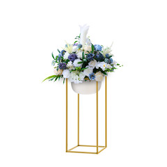 10pc 23.6” Tall Gold Metal Flower Stand For Wedding Table Centerpieces Decor