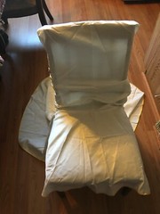 CHAIR COVER Wedding Banquet Party Reception Decorations White With Gold Sash Bow