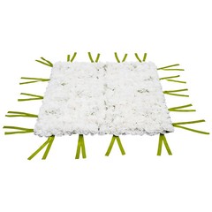 Floral Rose Wall Art White/Pink Artificial Flower Wall Panel Party Backdrop 1*1m