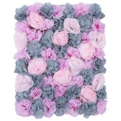 6pcs Artificial Flower Walls 3D Silk Rose Wall Backdrop Decor for Wedding Party