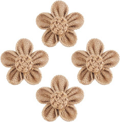 12 Pieces Handmade Burlap Flowers for Wedding tion, Craft Making and Other DIY S