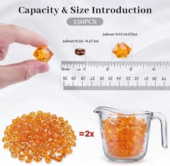 Orange Fake Crushed 150 PCS Fake Diamonds Plastic Acrylic Clear Ice Rock Diamond