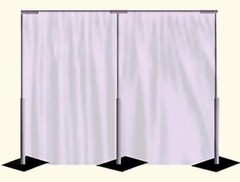 ADJUSTABLE QUICK BACKDROP KIT 10FT TALL x 50 FT WIDE PIPE WITHOUT DRAPE