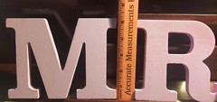 “MR & MRS” HAND MADE – STANDUP WOOD SIGN – PAINTABLE – EUC!*!