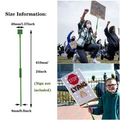 Lightweight Yard Signs Stakes Protest Sign Holders,Parades Slogan Poles, Warn…