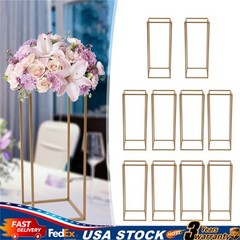10Pcs 23.6” Tall Gold Metal Flower Stand for Wedding Table Centerpieces Decor！！