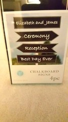 VICTORIA LYNN 4 PIECE CHALKBOARD SIGN SET FOR EVENTS, DIRECTIONS AND NOTICES