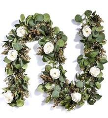 Artificial Eucalyptus Garland, 6 ft Faux Silk Eucalyptus Leaves Vines Handmade G