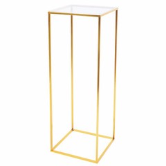 11*11*31in Modern Gold Rectangular Iron Flower Display Rack With Acrylic Plate