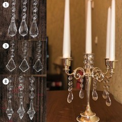 10x Acrylic Crystal Beads Pendant Prism Garland Hanging Chandelier Light Decor