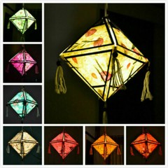 Thailand Handmade Paper Lantern Dried Flower Paper Lampshades Home Hanging Decor