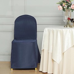 6 Navy Blue Polyester BANQUET CHAIR COVERS Wedding Ceremony Party Decorations