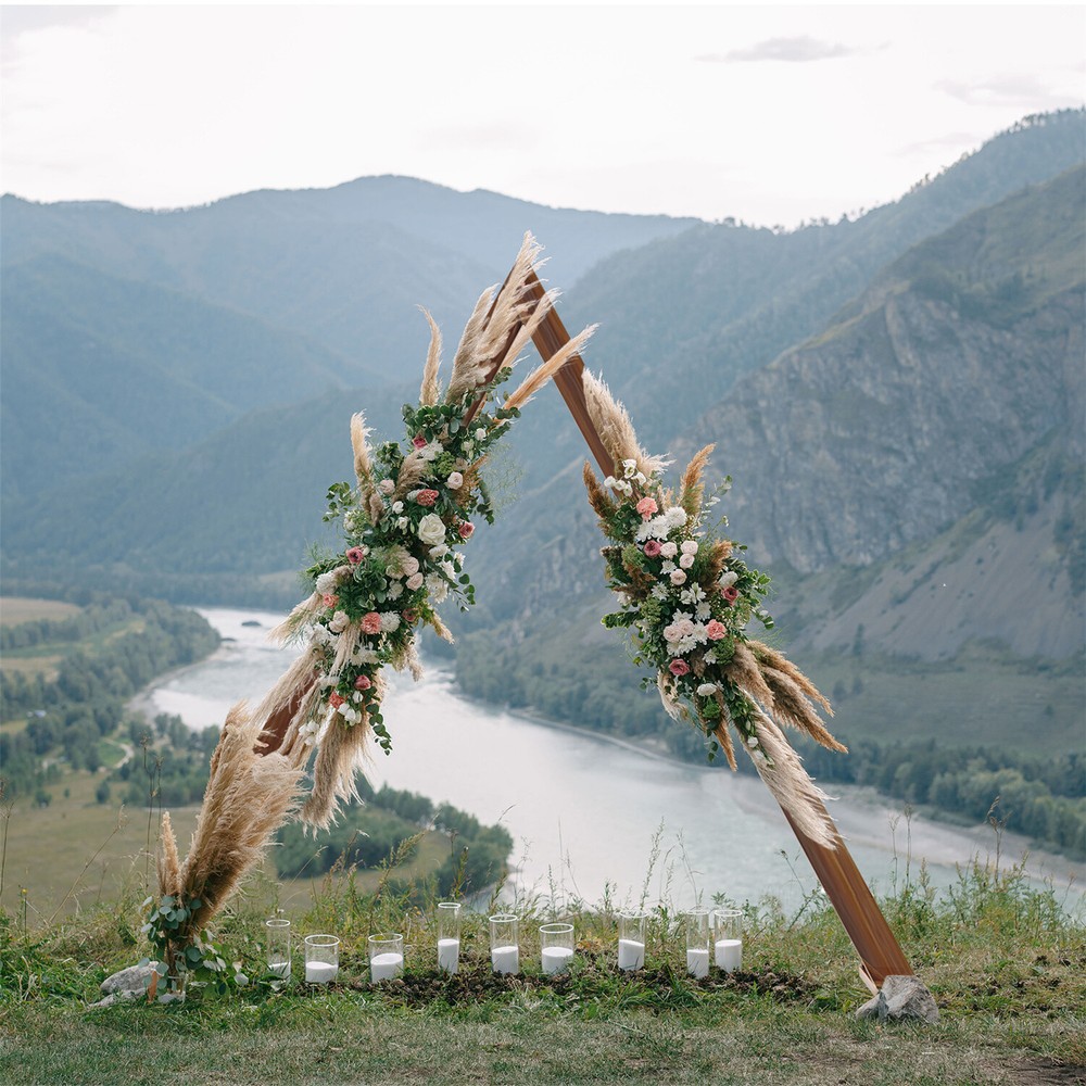 Extra Tall Natural Pine Wood Wedding Arch Backdrop Stand Party Events Decoration