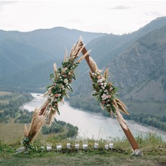 Extra Tall Natural Pine Wood Wedding Arch Backdrop Stand Party Events Decoration