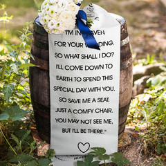 Memorial Wedding Chair Sign for Ceremony Wedding Memorial Sign 14 X 49 Inch save