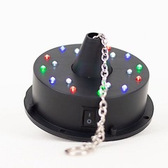 Black 18 LED Lights Rotating Heavy Duty Motor Hanging Mirror Disco Ball Party