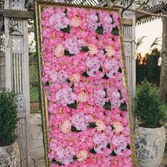 Artificial Flower Wall Panels Artificial Flowers Panels for Decoration 6PCS
