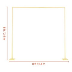 Uimoso Wedding Metal Arch Backdrop Stand Square 8 x 8 ft for Party Events Decor