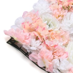 6 Pcs Artificial Silk Flower Wall Panel Floral Backdrop Party Wedding Decoration