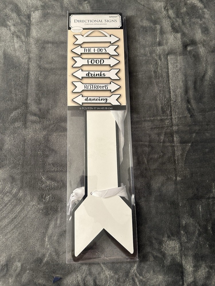 Wedding Party Decorations Arrow Directional Signs 17” Food Drinks Reception