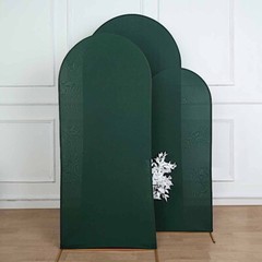 6 ft HUNTER GREENn Matte Fitted Spandex Round Top Arch Backdrop STAND COVER